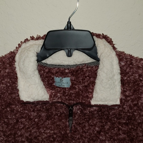 Class/Club burgundy quarter zip pullover - Picture 5 of 6